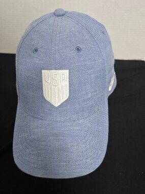 Nike USA Soccer Legacy91 Adjustable Hat Cap Light Blue White Embroidered OSFM